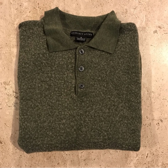 Geoffrey Beene Green Wool Sweater size XL - Picture 2 of 5